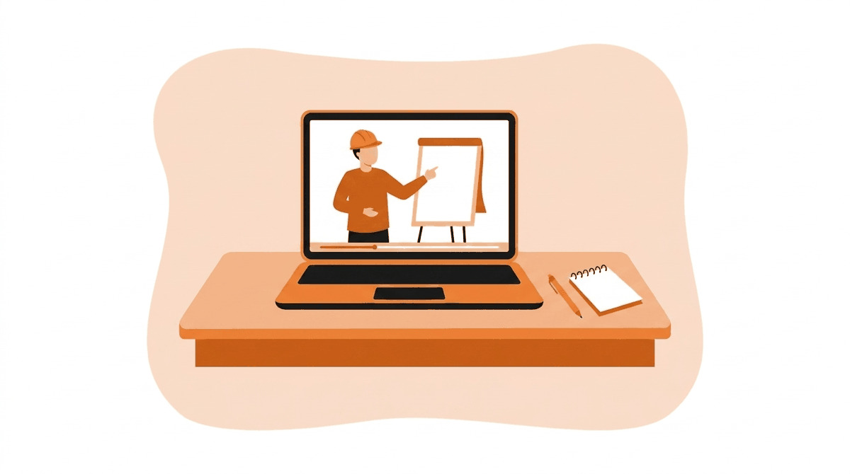 US Department of Labor YouTube channel: laptop playing an official safety briefing video