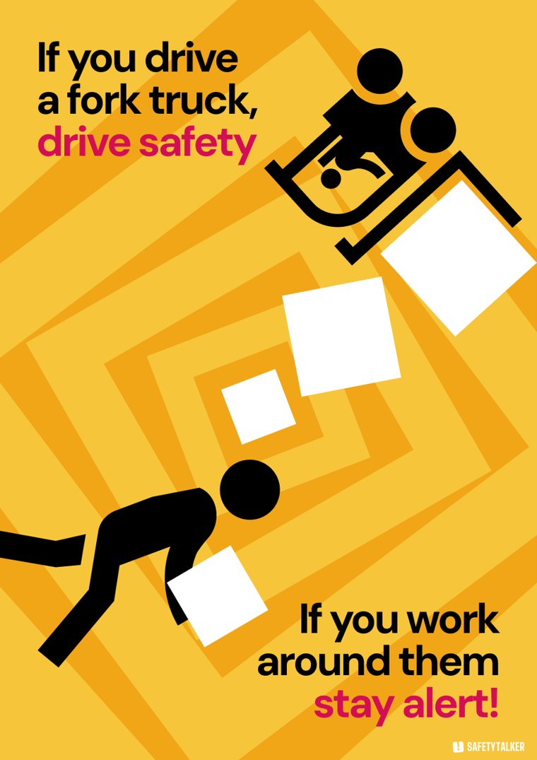 Fork Truck Alert safety poster