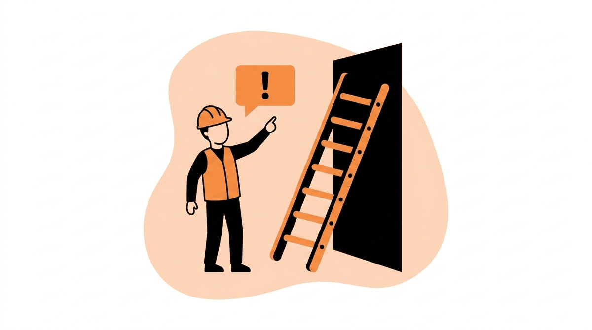 Why talking about unsafe acts matters: worker speaking up about a coworker's unsafe ladder setup